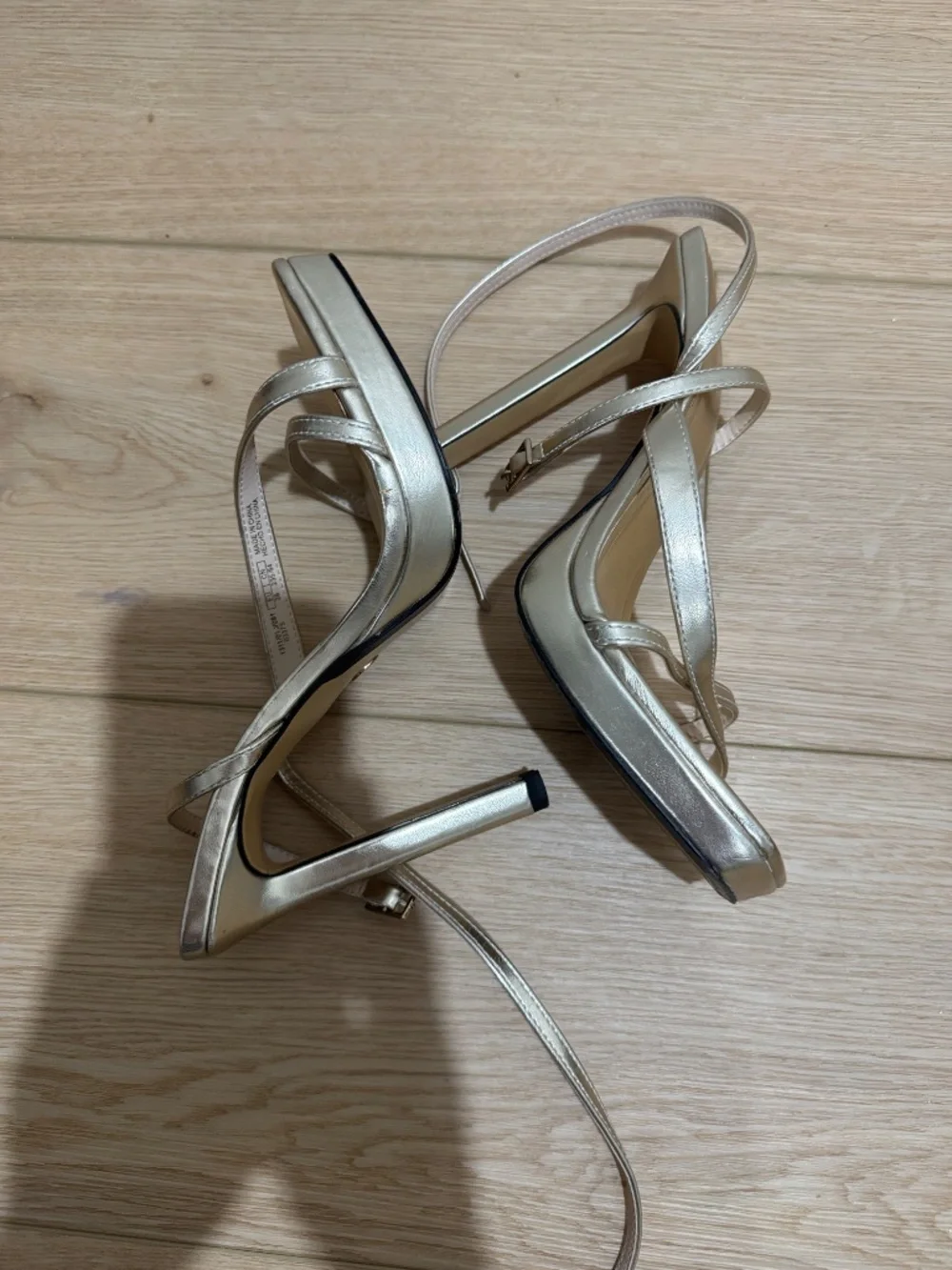 Zara Gold Metallic Platform Heels - Picture 4 of 6